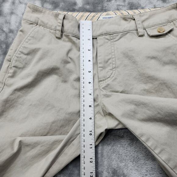 Dockers Pants Womens 4 Beige Khaki Favorite Fit Jaelynn Mid Rise Trouser Leg - Picture 8 of 11